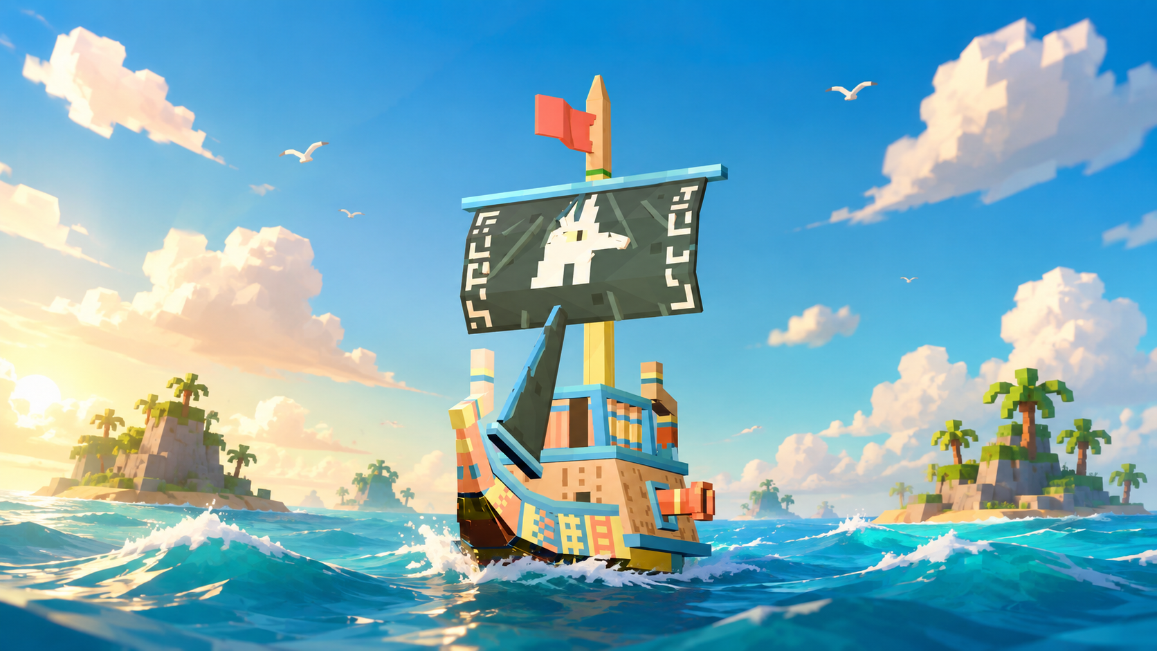 Ship Wreck'd promotional artwork of a pirate ship sailing through the ocean